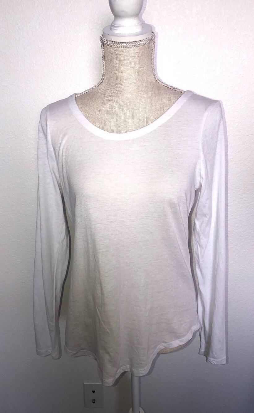 Chaser White Macrame Long Sleeve Top - M